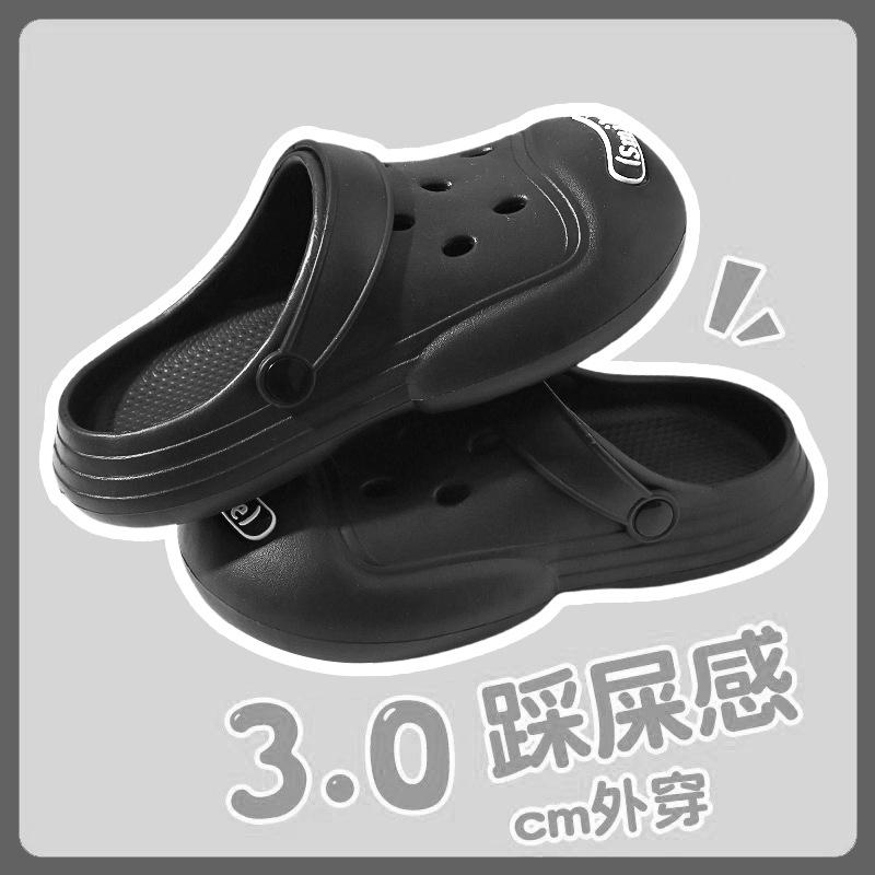 

Крутые тапочки женские летние для улицы, обувь с отверстиями, нескользящие, для ванной, дома, для домашнего использования в помещении 44-45 [suitable for usual sizes 43-44]