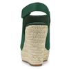 Allegra K Women's Wedge Sandals with Backstrap Platform Espadrilles, Emerald Green, Size 23.5cm