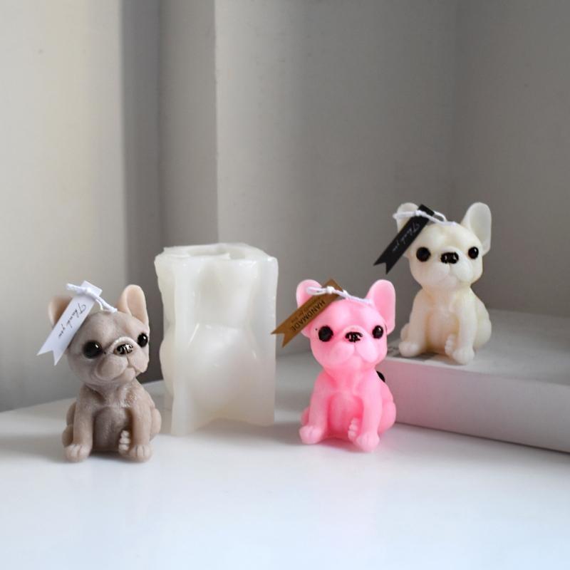 Silicone Mold for Handmade Soap Resin, Puddings, Chocolate Making Fondant Mould Little Dog Shaped