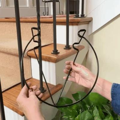 4Pcs Balcony Railing Flower Pot Holder Floating Railing Planter Shelf Metal Indoor Outdoor
