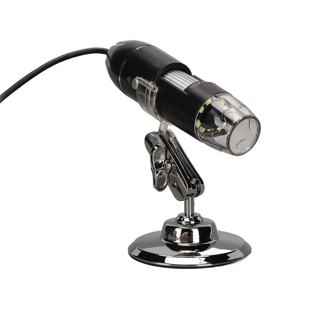 Digital Microscope 1600X HD Resolution 8 LED Lights USB Type C 2 In 1 Electronic Digital Microscope