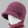 Old Man Hat Female Autumn Winter Thermal Basin Hat Rabbit Fur Hat Piled Thickened Top Hat In the Elderly Grandmother Mother Hat