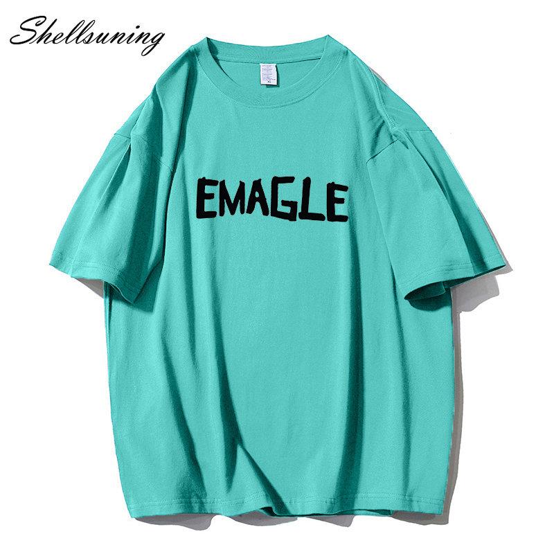 Shellsuning большие хлопковые футболки с графическим рисунком женские летние мягкие — фото 16