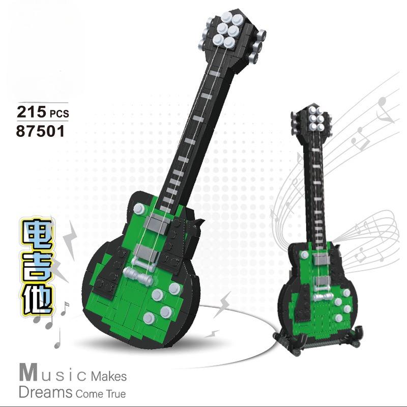 DIY building blocks for children's Musical Instruments are made by piecing together small plastic particles