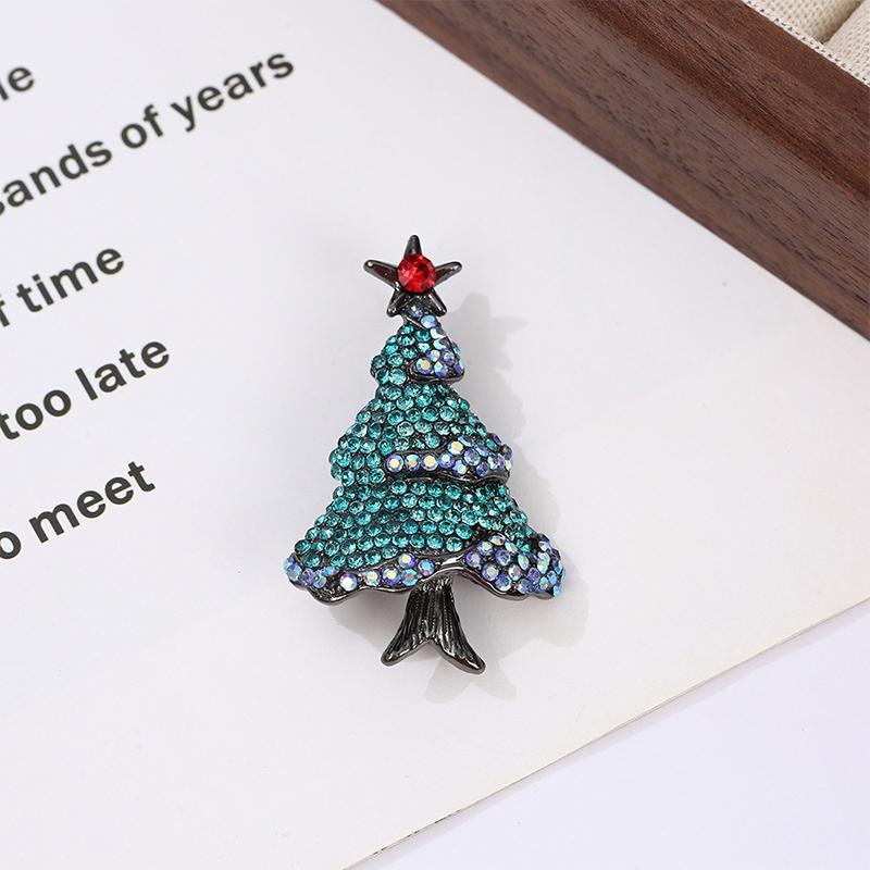 Christmas Tree Brooches For Women Unisex Plant Pins Multi-Color Available Holiday Party Accessories Gifts