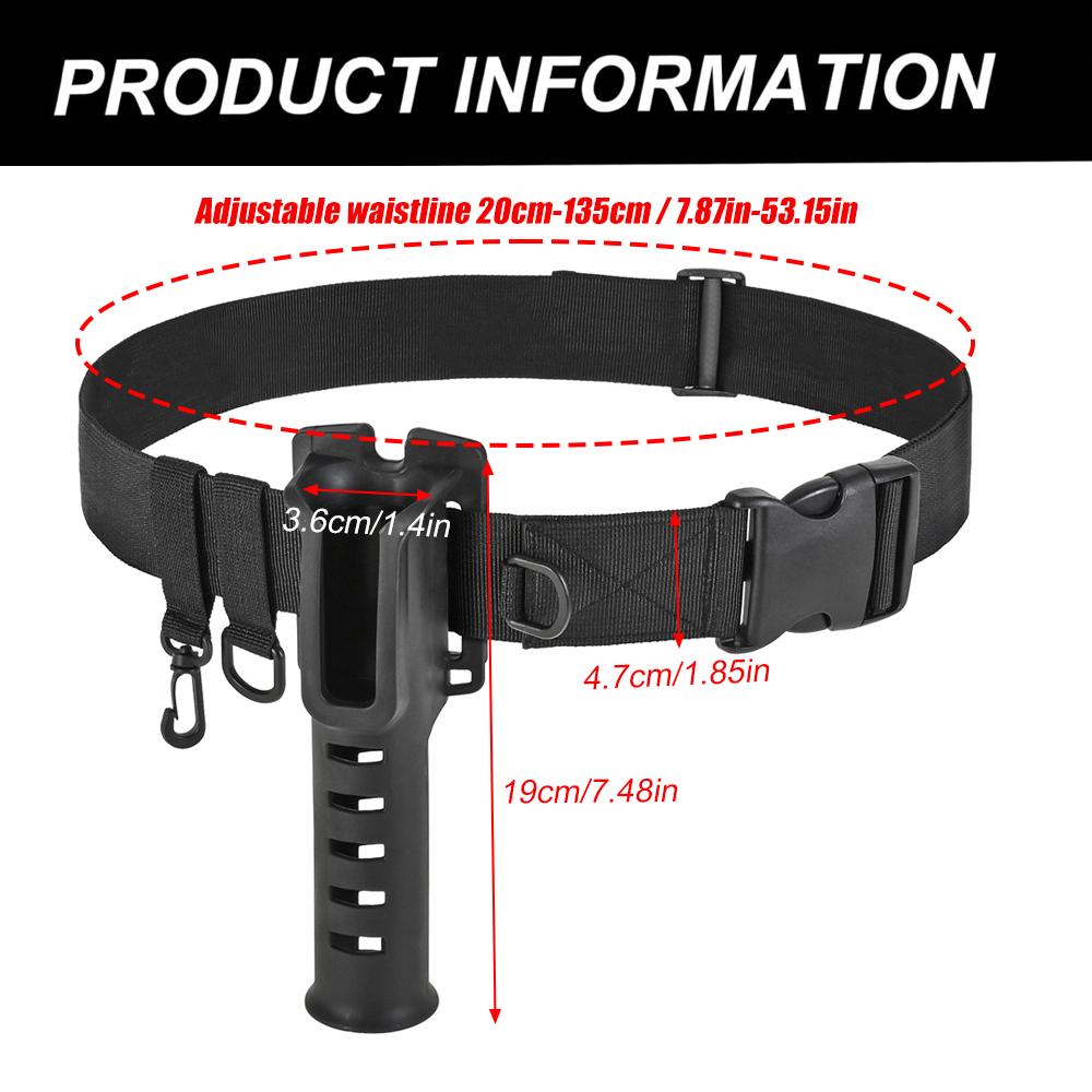 Adjustable Nylon Wading Belt With Rod Holder Waist Support For Fly Fishing Kayak Surf Casting Fishing Gear