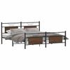 VidaXL Metal Bed Frames Without Mattress Brown Oak 160x200 Cm 3325102