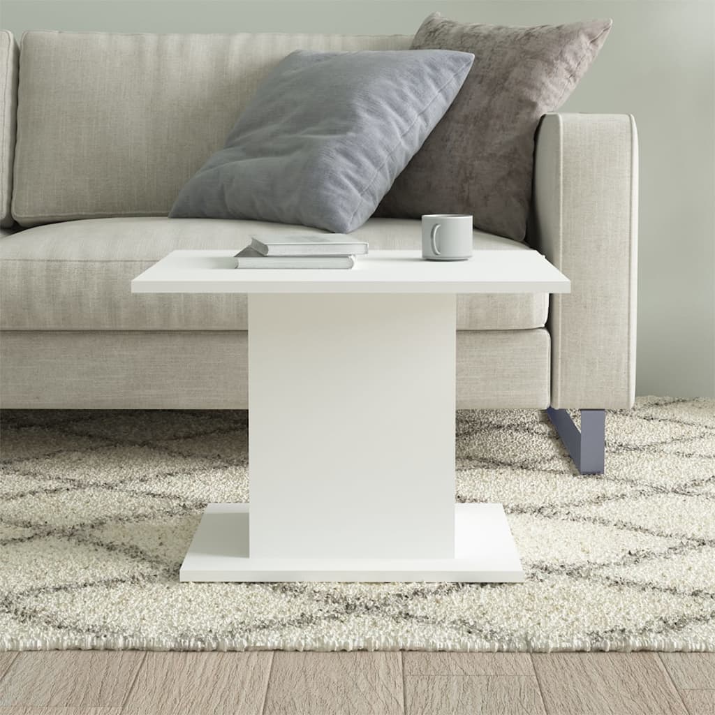  Coffee Table, White, 55.5x55.5x40 Cm, Wood-based Material