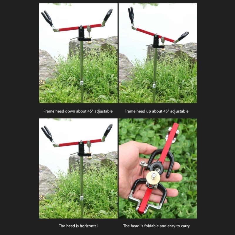 Stainsless Steel Fishings Rod Holder 360Degree Adjustable Fixed Rack Fishings Poles Stand Equipment for Ground, Beach