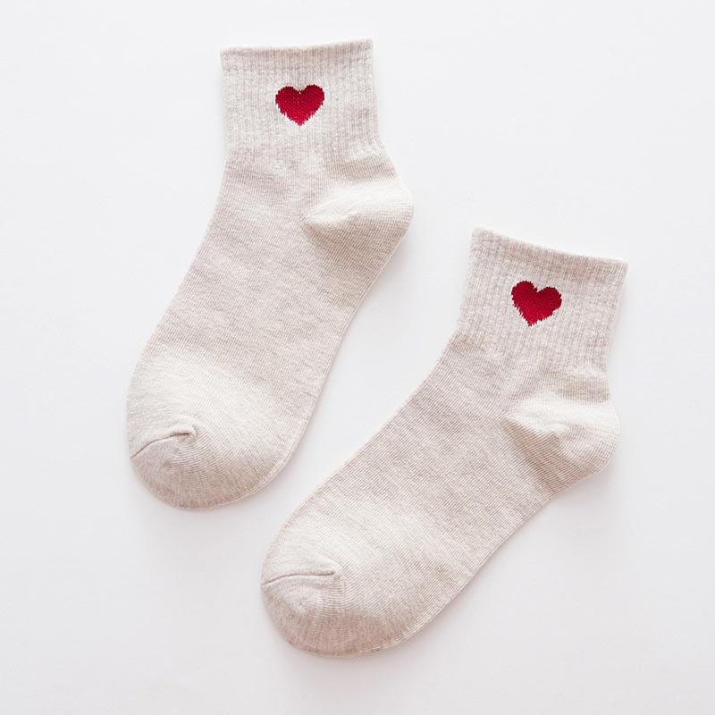 Neformální Pěkné Srdce Láska Ponožky Roztomilé Pohodlné Dívky Ženy Zimní Letní Podzimní Sportovní Volnočasové Čistá Bavlna Meias