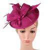 Elegant Tea Party Mesh Hair Band Bowknot Bride Headdress Feathers Fascinator Hat  Dance Show