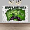 Fondo de foto de Hulk, superhéroe, gigante de dibujos animados verde, decoraciones para fiesta de cumpleaños infantil, artículos para baby shower.