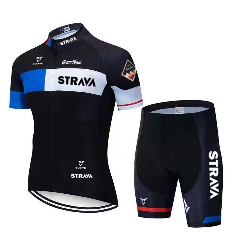Hot-selling Cycling Clothes Short-sleeved Set STRAVA Men Women's Mountain Biking Sports Equipment Quick-drying Breathable