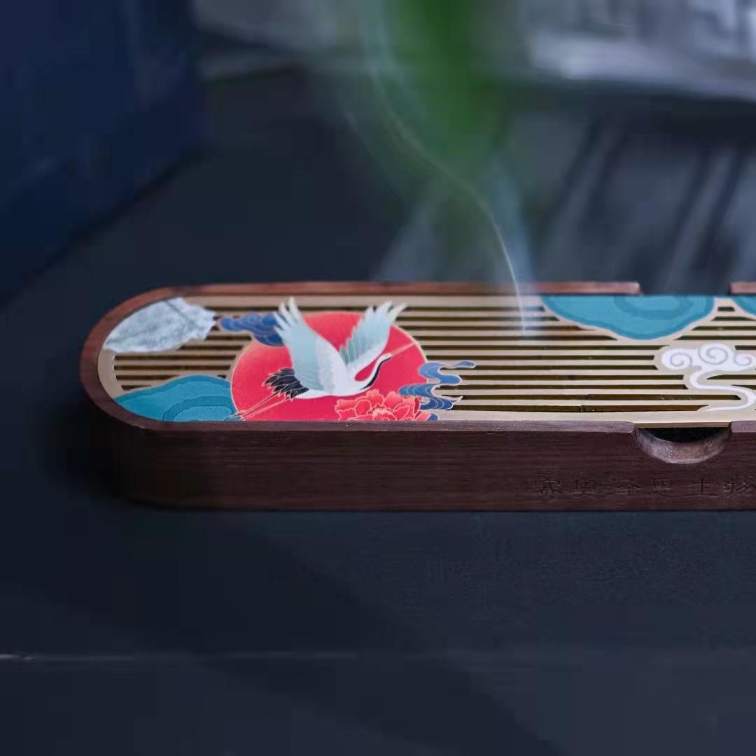 Wooden Sandalwood Incense Holder Gift Set - Creative Indoor Souvenir