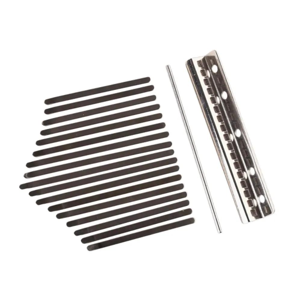 Set of steel keys for 17-note kalimba, accessories for musical instruments, parts for finger piano