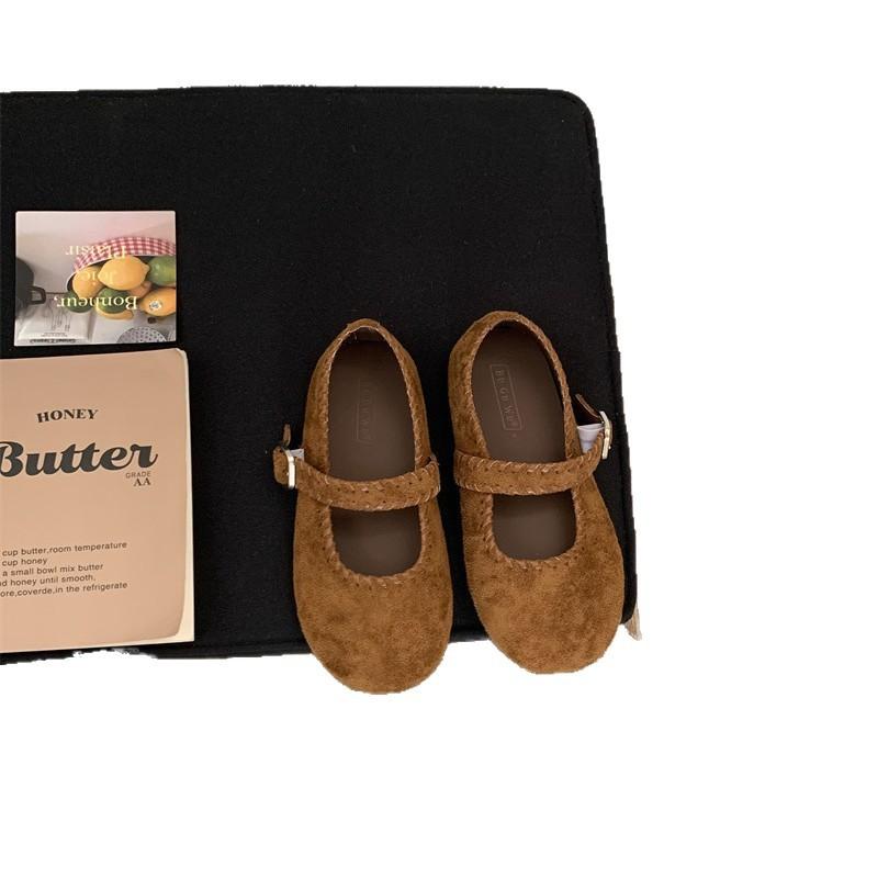 2025 One-pedal grandma Doudou shoes trendy soft sole Korean version versatile soft leather flat sole autumn shallow mouth single shoes women