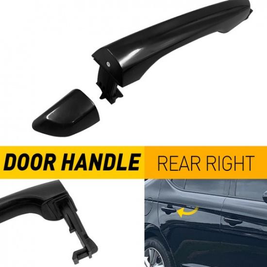 For 2017- Elantra Exterior Hyundai Sedan Rear Door Handle Side Right Black