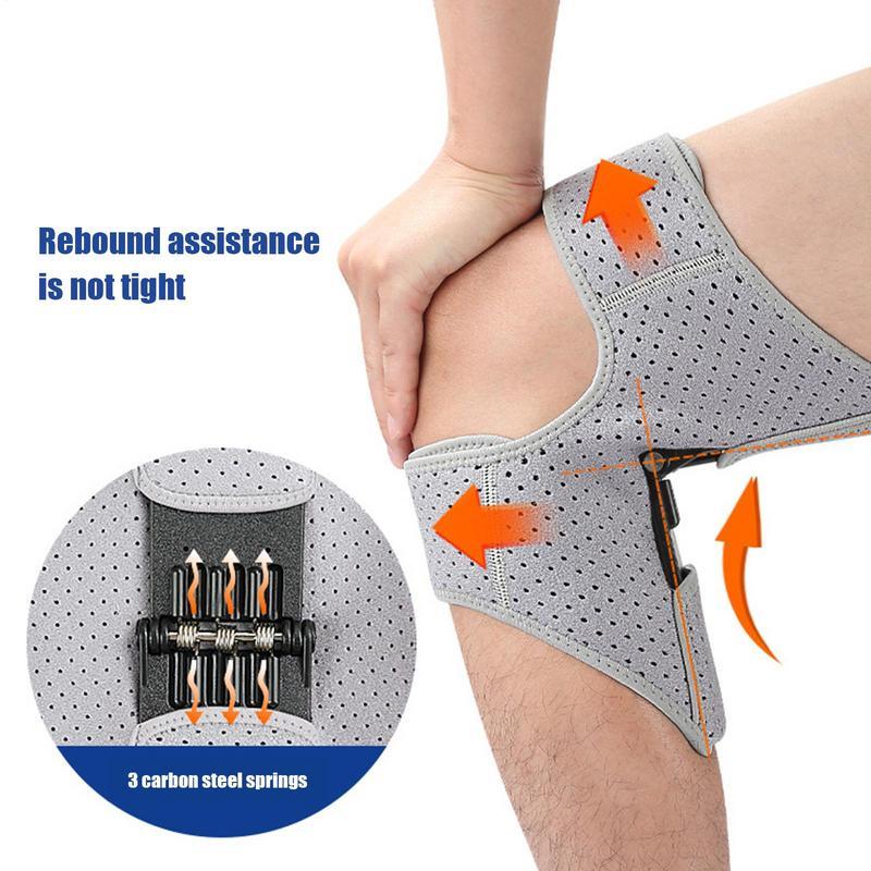 Knee Booster Brace Breathable Lift Spring Knee Brace Elderly Walking Support Protect Fixed Booster Pad For Cycling