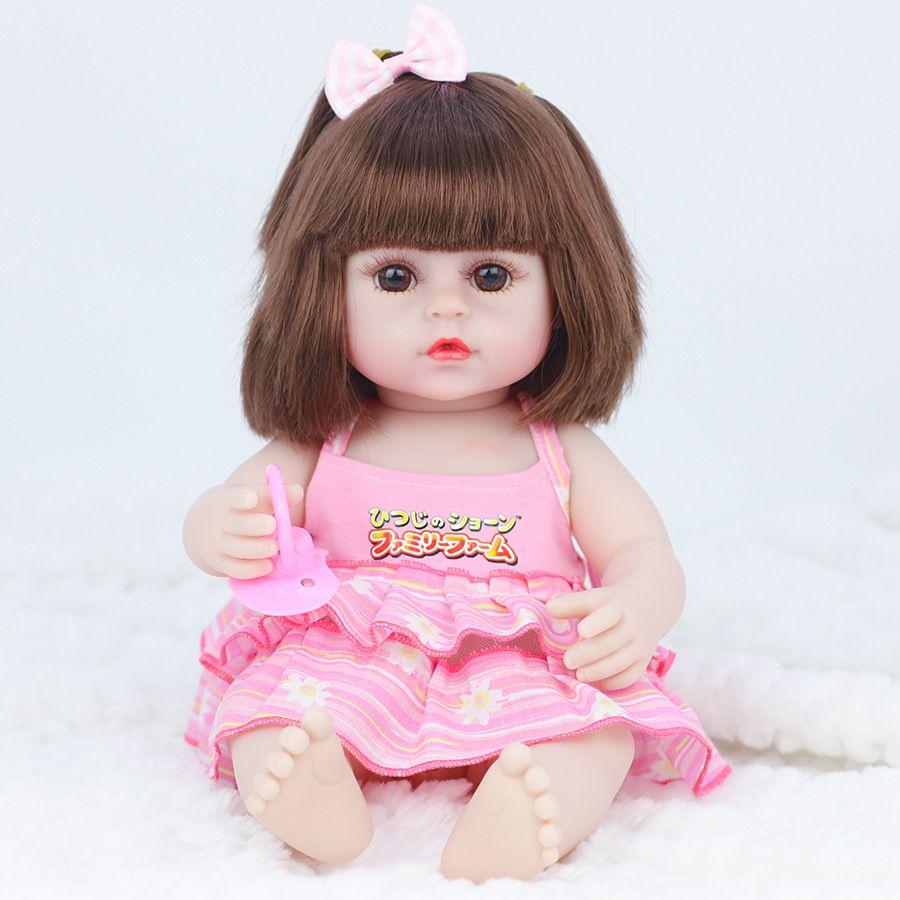 Realistic Reborn Baby Doll With Soft Full Silicone Body Safe And Non-toxic For Newborns