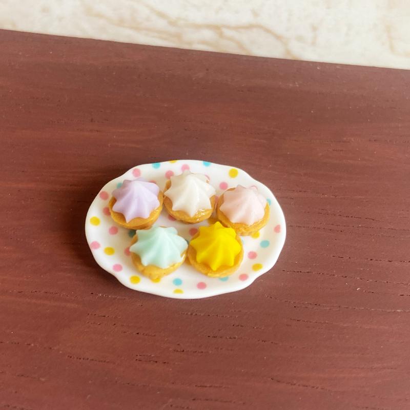 1/5Pcs Miniature Dollhouse Cream Cake Dessert Christmas Strawberry Ice Cream Cup Pretend Play Kitchen For Kids Toy Accessories