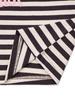 LA MAISON STUDIO Maison Circle Bear Friends Stripe Ringer Short Sleeve Charcoal(Fcg2Ts761W)