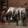 HD Classic Gun Game Call of Duty COD Ghost Simon Flannel Blanket,Ultra Soft Warm Plush Throw for Home Bedroom Bed Sofa Cover Kid