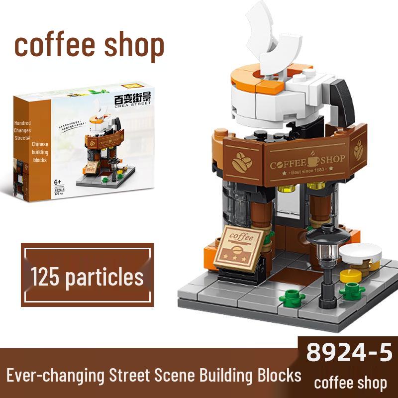 2025 Street Scene Lego-Compatible Architecture Model: Educational Assembly Toy for Kids and Boys