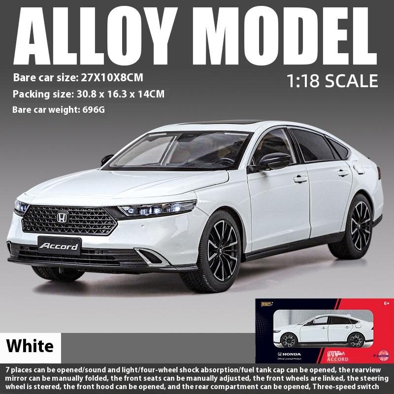 

1/18 Scale Honda Accord 2024 Alloy Car Model Simulation Sound and Light Children s Toy Collection Ornaments Boys Birthday Gift белый