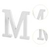 White Wood Letter Collectible Creative Ornament for Living Room Shelf Party