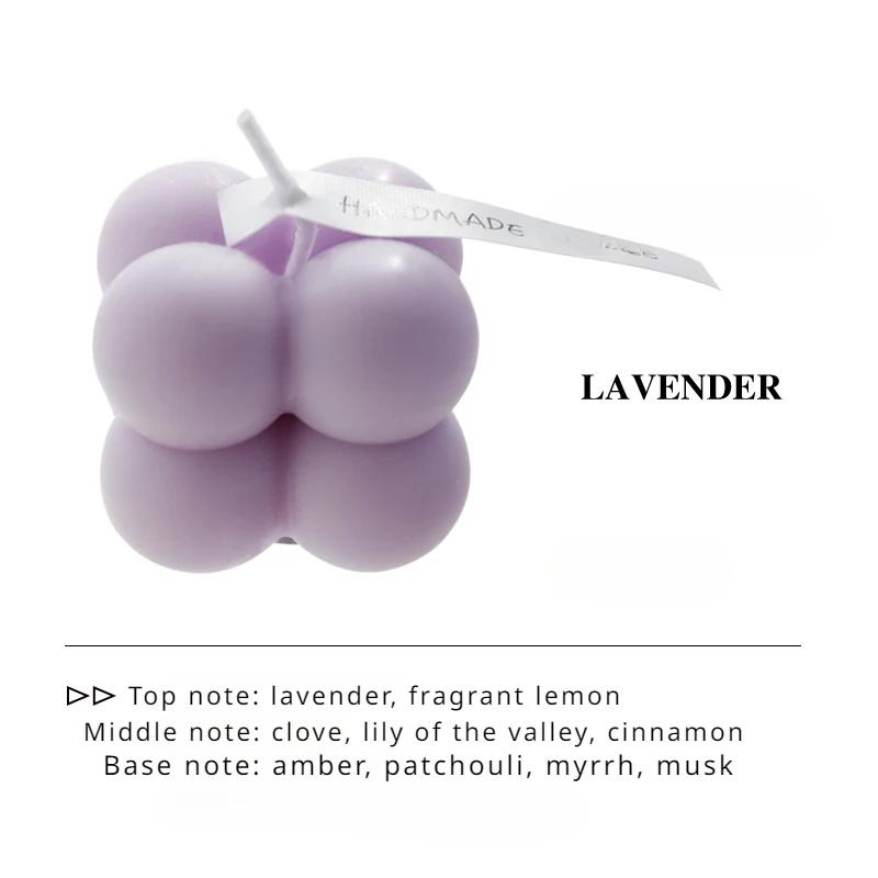 Small Scented Mini Cube Bubble Shaped Wax Candles for Home Bedroom Wedding Festival Party Decoration Aesthet Souvenir