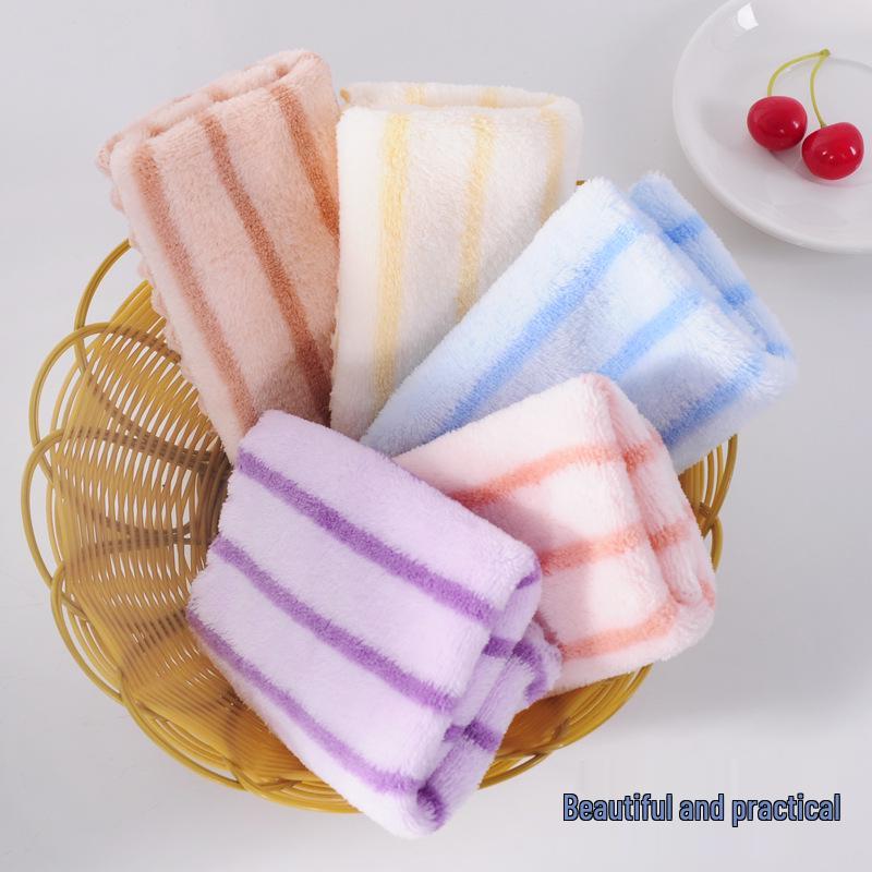 Thick Coral Fleece Absorbent Dishwashing Cloth - Durable & Multi-Purpose for Household Cleaning 25x25 cm