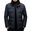 Winter Men's Down Jacket Thickened and Warm Middle-aged Men's New Casual Stand-up Collar Removable Fur Collar Men's Jacket