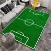 Soccer Field Design Carpet Green Rug for Bedroom or Living Room Decor Suitable for use as an anti-slip for living room bedroom sofas