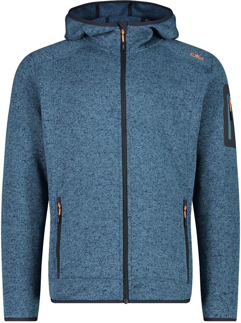 

Куртка CMP Man Jacket Knitted Fix Hood (3H60847N) Мужская плотная флисовая куртка Knit-Tech в пеструю полоску с капюшоном (3H60847N) hydro/bluesteel 58