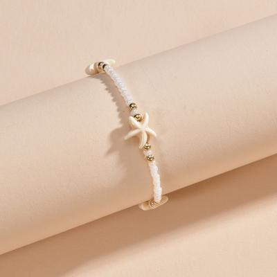 Bohemian Bead Anklet Bracelet Charm Starfish Adjustable Braided Beach Foot Chain Vintage  Wholesale Women'S Gift