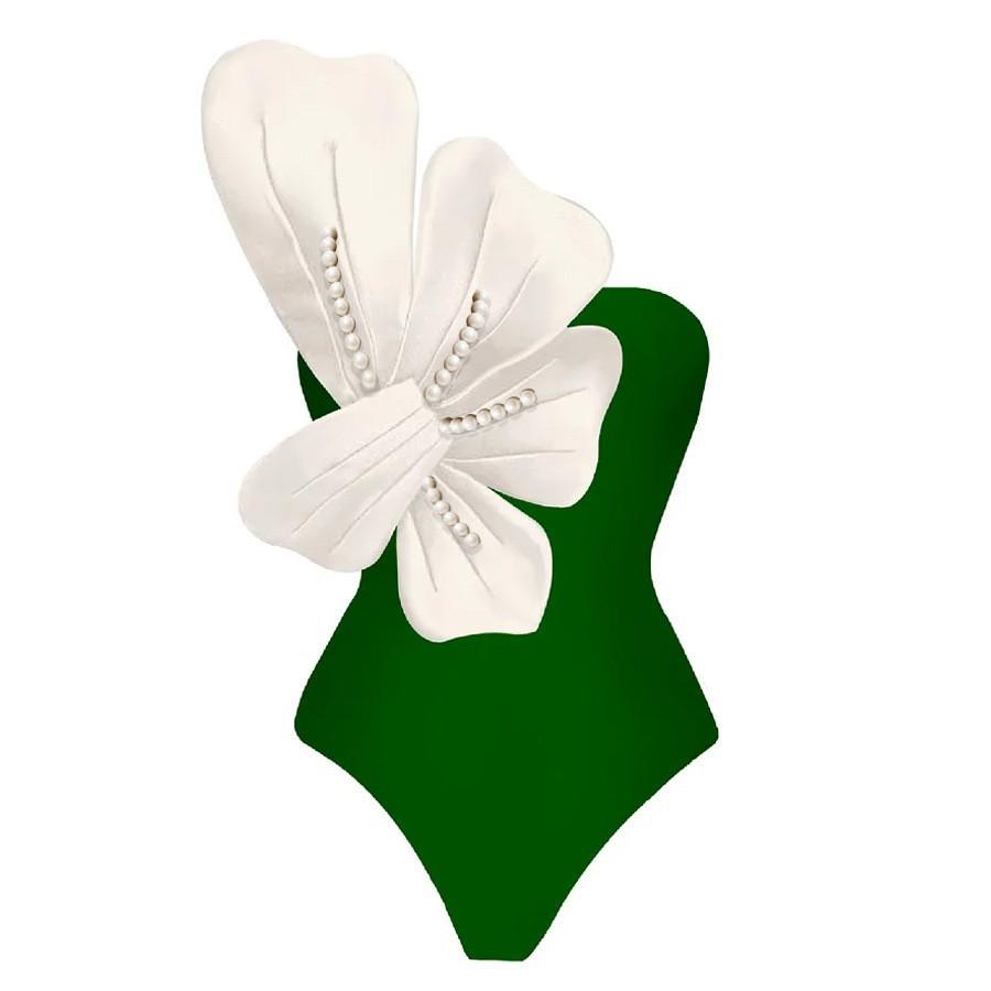 2024 New Flower One Piece Swimsuit Luxury Women Swimwear Monokini Bodysuit Swim Suit Bathing Suit Belt Beach Wear