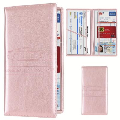 Men's Card Holder Car Registration Vehicle License Insurance Card Holder Wallet Multi Functional Card Clip