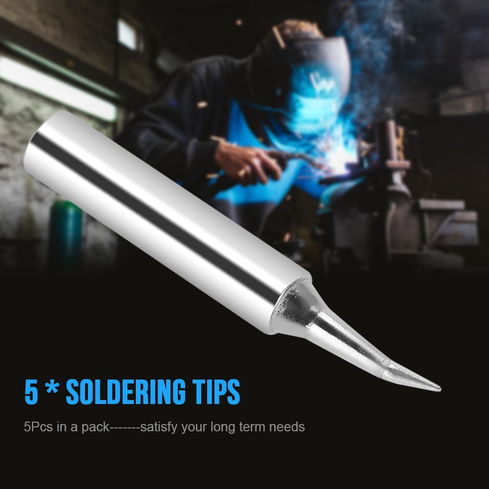 5Pcs 900M IS Soldering Iron Tips Solder Tip Tool Replacement for 936 Rework Station