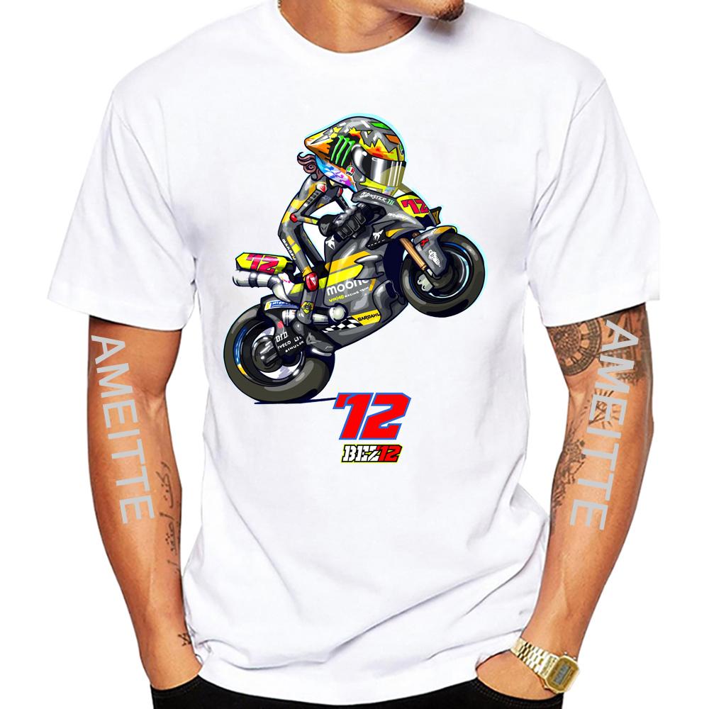Marco Bezzecchi Bez Piloto 72 Gp Carrera Montar Camiseta Verano Unisex Manga Corta Deporte Chico Hip Hop Casual Blancos Tops Unisexs Montar Camisetas