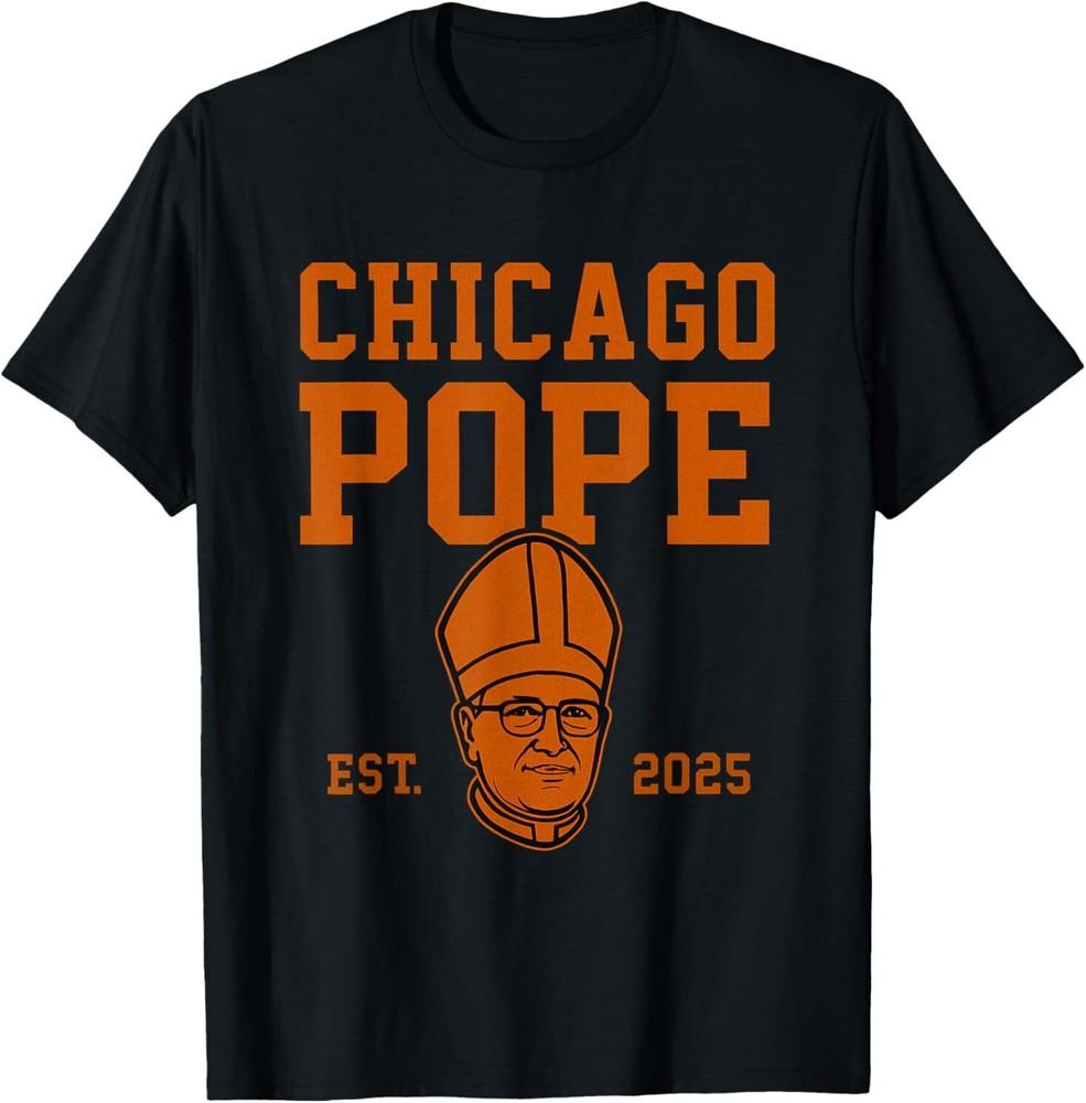 Pope Leo XIV American Chicago Pope EST 2025 Da Pope Design T-Shirt Unisex T-Shirt S
