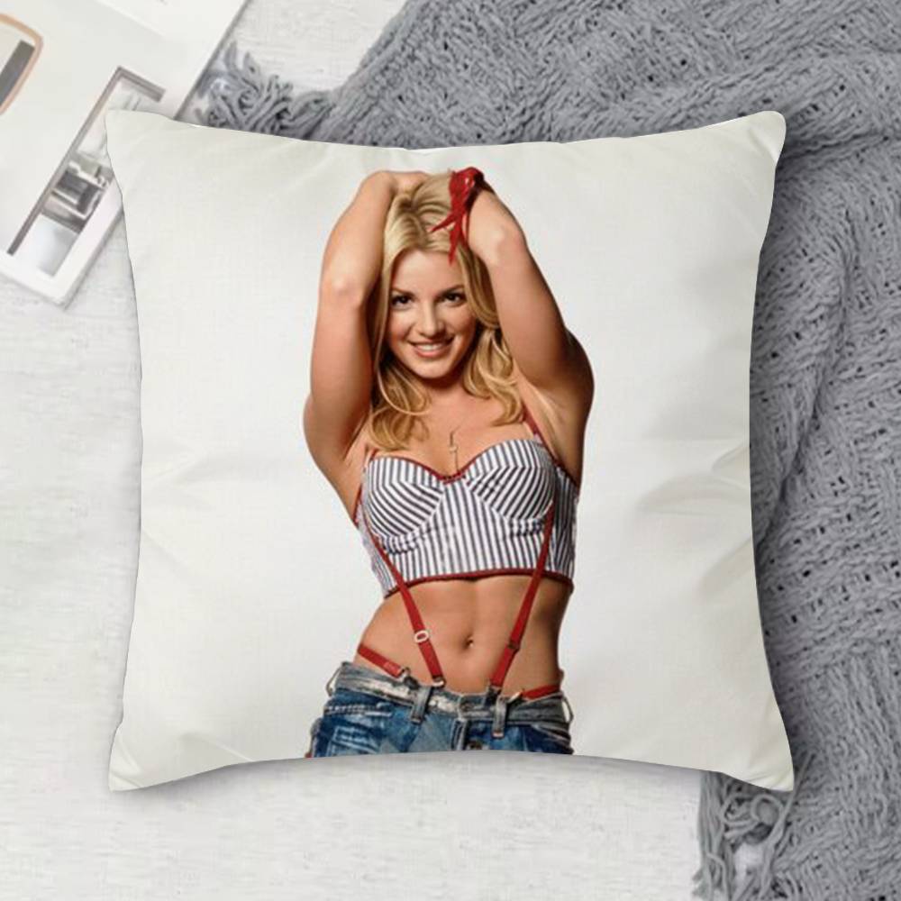 BBritney Spears Doublesided Printed Square Decorative Cushion Cover for Sofa Living Room Home Decor