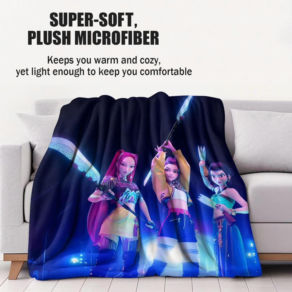 K-Pop Demon Hunters Blanket Super Warm Comfortable Flannel Throw Blanket Fan Gifts for Home Leisure Camping Travel