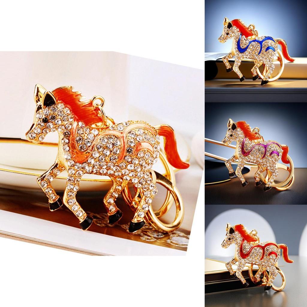 Elegant Blinged Out Metal Keyring With Unique Pony Charm Ideal For Birthdays And Celebrations