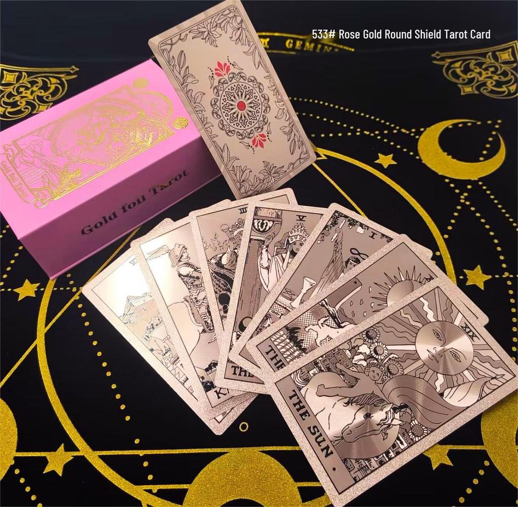 Waterproof Black PVC Tarot Cards - Colorful 78 Card Deck for Board Games