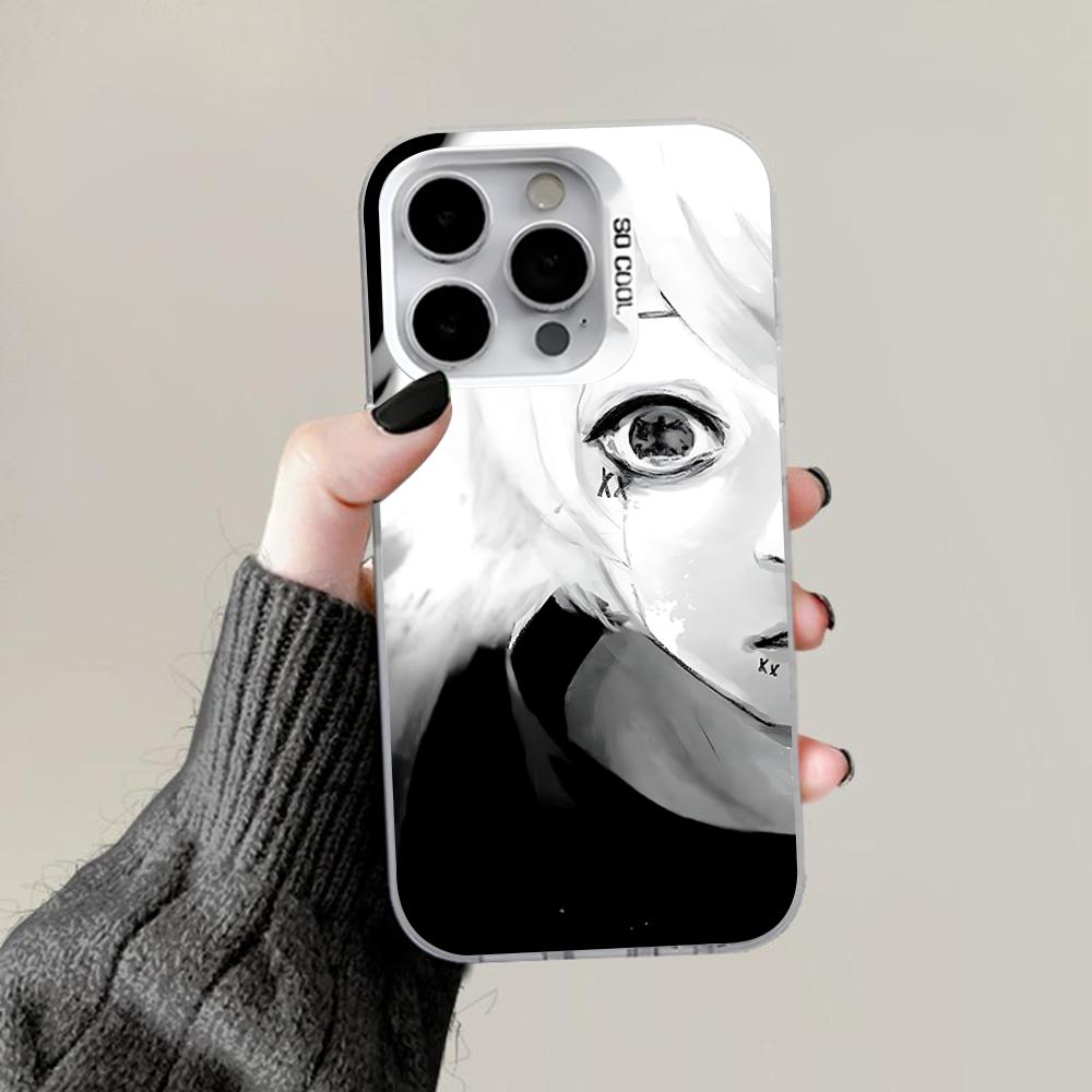 Juuzou Suzuya Tokyo Ghoul Phone Case For iPhone 16,15,14,13,12,11,Pro,Max,Plus,Mini,XS,SE Anti Fall Gray White Matte Hard Bumper