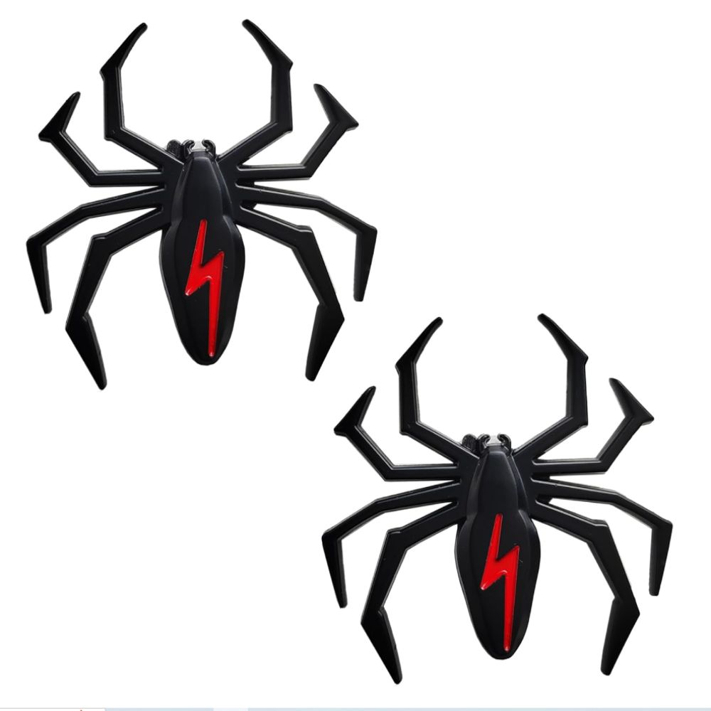 

2шт металлический значок эмблемы паука наклейка черный самоклеящийся черный значок паука автомобиля
