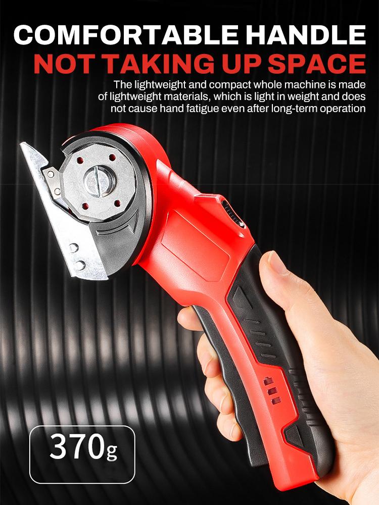 Rechargeable Cordless Electric Scissors Cardboard Cutter for Carpet Fabric Leather 5 Replacement Blades Fabric Cutting Machine