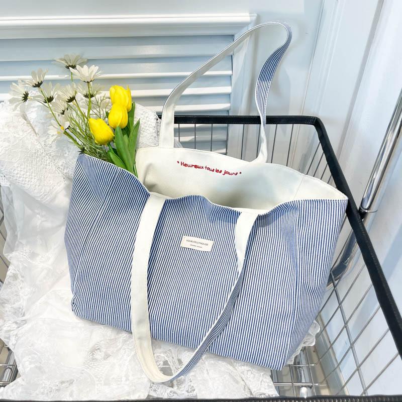 Casual Lazy Wind Underarm Bag Women's Bag  New Large Capacity Canvas Bag Double Shoulder Back One Shoulder Tote Bag