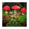 3 Pcs Miniatures Mini Mushroom Garden Decoration Resin Mushroom Glow In The Dark Craft Landscape Mushroom Statue Fairy Garden