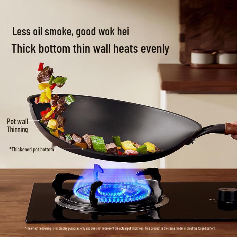 COOKER KING Forged Titanium Iron Wok
